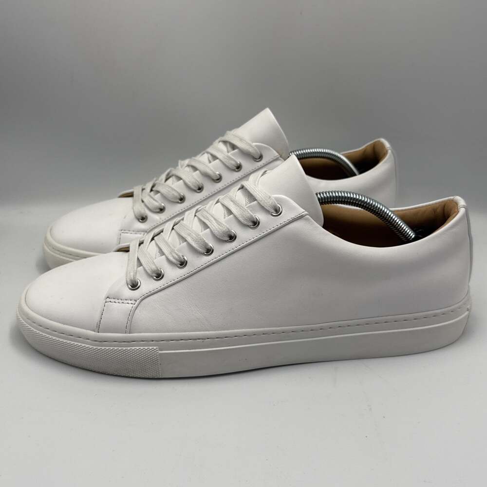Thursday Boot Co. SIZE 12.5 White Leather Everyday Sneakers Premier Low Top Men